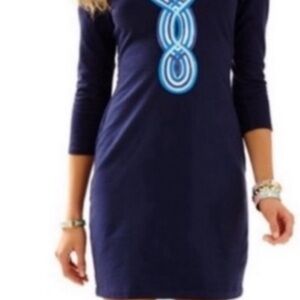 Lilly Pulitzer Clarkson French Terry Dress Navy size xs